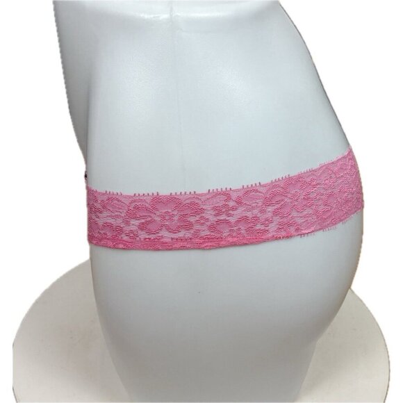 Honeydew Intimates M/L Pink-Black Heart Lace Waist Bow Thong Panties-Set of 2 - Picture 8 of 10